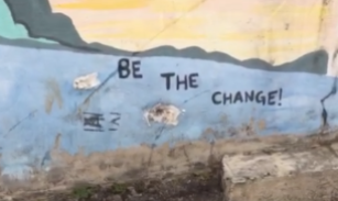 Street Art! "Be the change!"